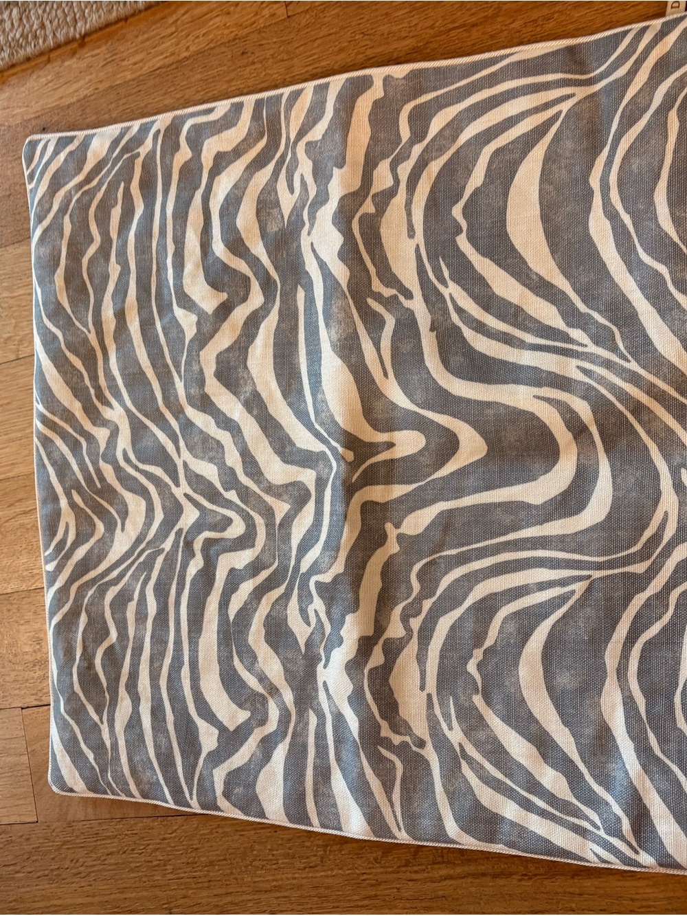 Neutral Zebra-Print Accent Pillow Covers (2) - Cream and Gray